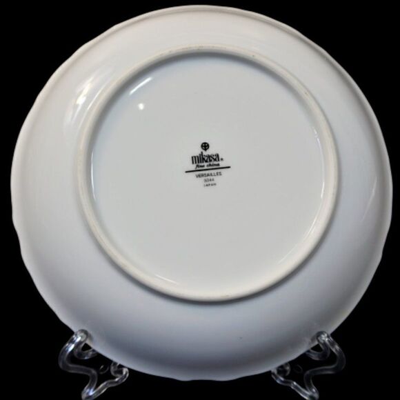 Mikasa VERSAILLES 9344 Soup Bowl 7.75 Inch Pink Roses With Silver Trim - Picture 4 of 6